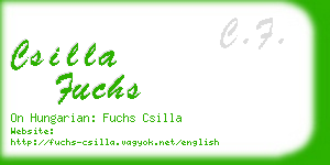 csilla fuchs business card